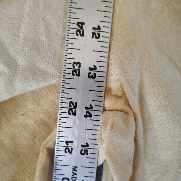 VINTAGE Hunt Club Shorts Women's Size 16 Pastel Linen Cotton Pleated Bermudas - Picture 3 of 10